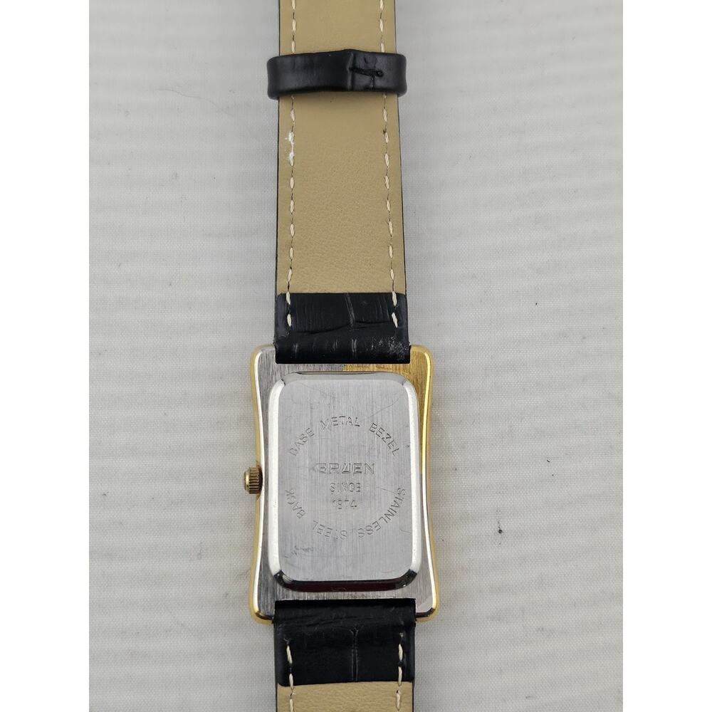 Ladies Vintage Rare Gruen Quartz Watch Small Second New Battery & Band Runs - Picture 2 of 10